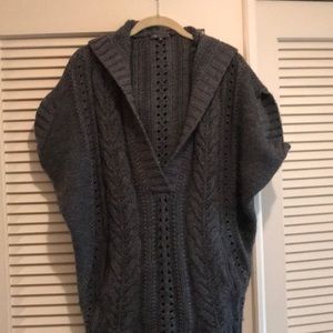 Vince cable-knit pullover hooded sweater